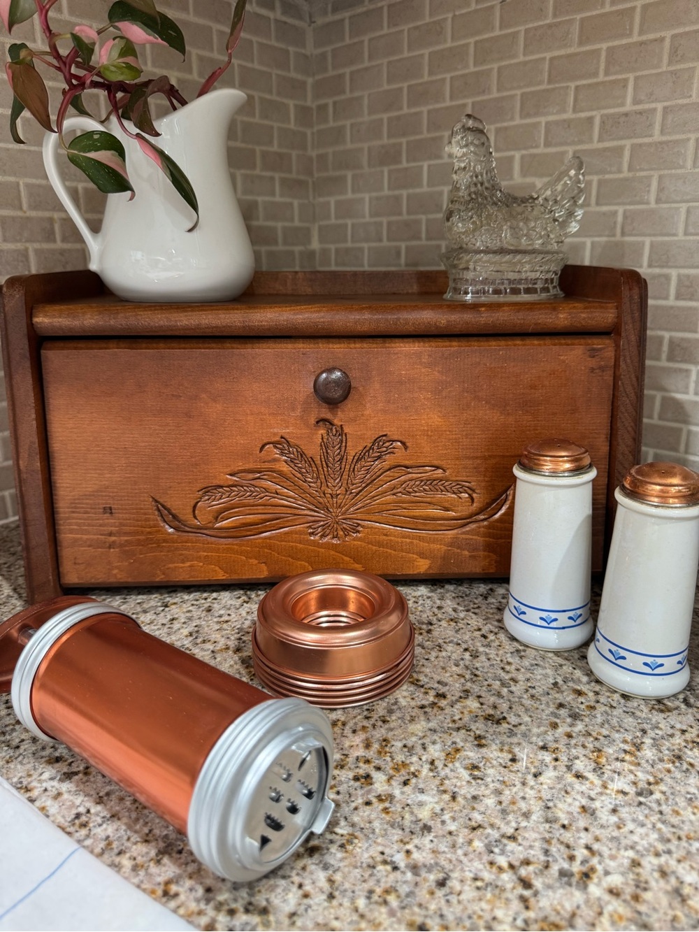 Vintage copper kitchen bundle: salt & pepper, molds & cookie press